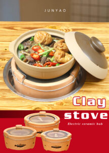 commercial electric clay stove – ceramic cooktop for beef offal stew & casserole