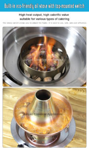 new commercial vegetable oil stove – for hothop or bbq, no gas no electricity