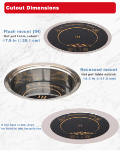 commercial electric ceramic stove – round built in infrared for one person hot pot, for clay pot & copper pot
