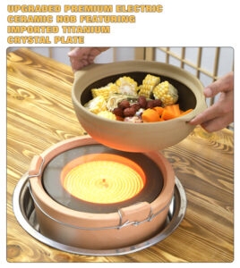 commercial electric clay stove – ceramic cooktop for beef offal stew & casserole