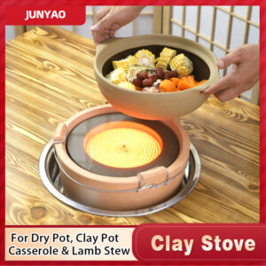 commercial electric clay stove – ceramic cooktop for beef offal stew & casserole