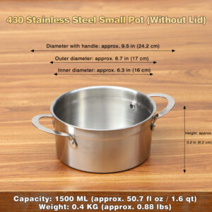 430 extra thick induction hot pot – personal size.