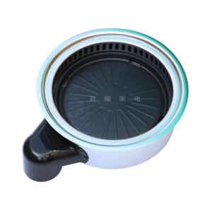 smokeless electric korean bbq grill – commercial round tabletop with downdraft exhaust