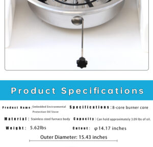 sunken eco friendly oil stove – recessed design, ideal for outdoors, food stalls and restaurants.
