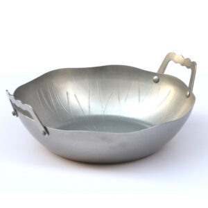 lotus & mountain vintage hot pot – hammered three layer steel, antique copper yin yang design for guizhou sour soup