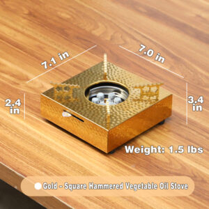 hammered dry pot vegetable oil stove – 6 core, portable, for commercial & camping