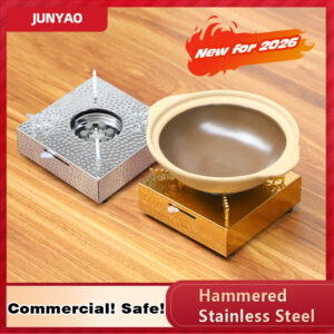 hammered dry pot vegetable oil stove – 6 core, portable, for commercial & camping