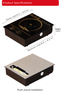 xqe215 mini square induction cooker – flush mount, single person, for conveyor belt & self service hot pot