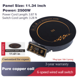 XQE288-20 Commercial Wired Induction Cooktop – 2000W Round Drop-in for Hotels & Restaurants xqe288 20 commercial wired induction cooktop – 2000w round drop in for hotels & restaurants