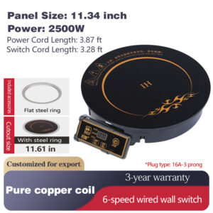 xqe288 20 commercial wired induction cooktop – 2000w round drop in for hotels & restaurants