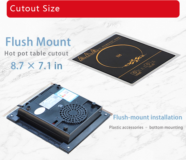 xqe215 mini square induction cooker – flush mount, single person, for conveyor belt & self service hot pot xqe215 mini square induction cooker – flush mount, single person, for conveyor belt & self service hot pot