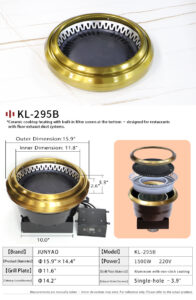 japanese style smokeless electric grill – commercial gold downdraft round drop in bbq grill for korean self service restaurants