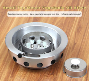 drop in vegetable oil stove – commercial korean style built in burner for bbq & hotpot, eco friendly mineral oil fuel, gas stove conversion ready