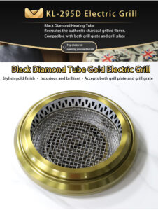 japanese style smokeless electric grill – commercial gold downdraft round drop in bbq grill for korean self service restaurants