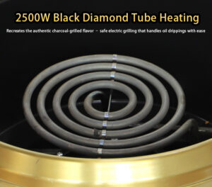 japanese style smokeless electric grill – commercial gold downdraft round drop in bbq grill for korean self service restaurants