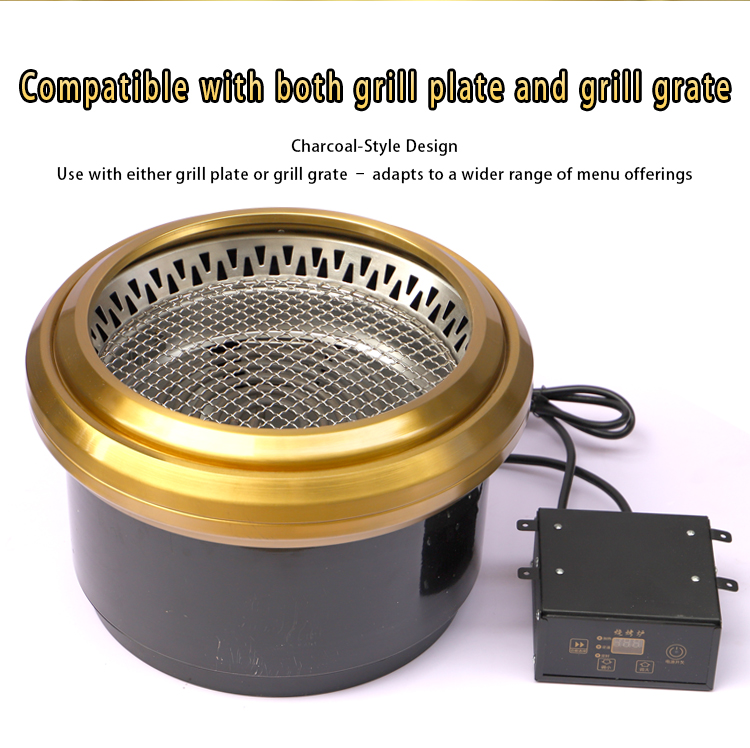 japanese style smokeless electric grill – commercial gold downdraft round drop in bbq grill for korean self service restaurants japanese style smokeless electric grill – commercial gold downdraft round drop in bbq grill for korean self service restaurants