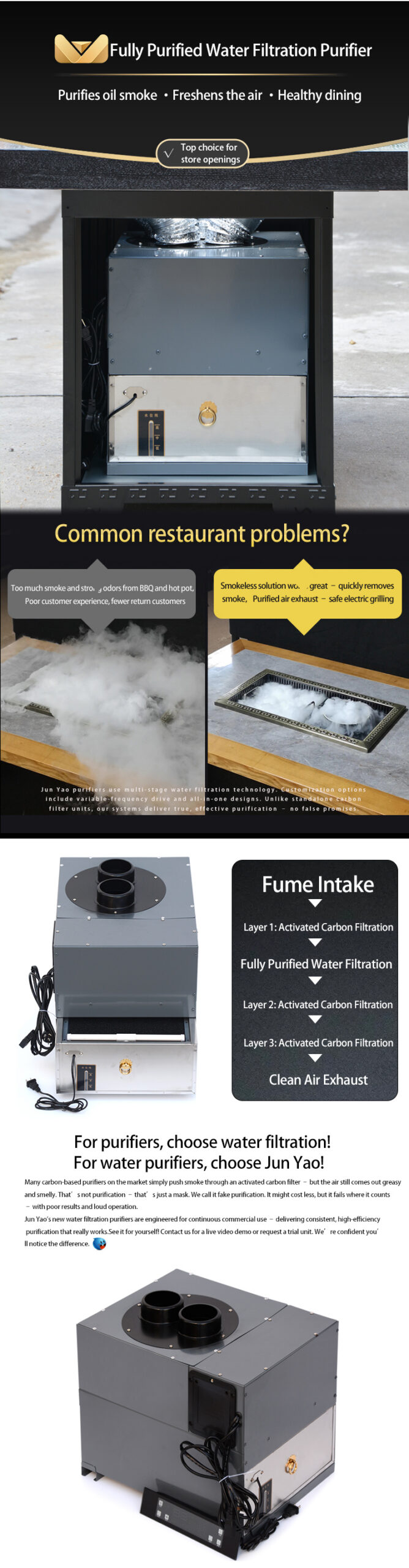 smart smokeless hot pot & bbq combo table – sintered stone / solid wood, commercial use smart smokeless hot pot & bbq combo table – sintered stone / solid wood, commercial use
