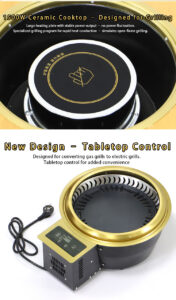Japanese-Style Smokeless Electric Grill – Commercial Gold Downdraft Round Drop-In BBQ Grill for Korean Self-Service Restaurants japanese style smokeless electric grill – commercial gold downdraft round drop in bbq grill for korean self service restaurants