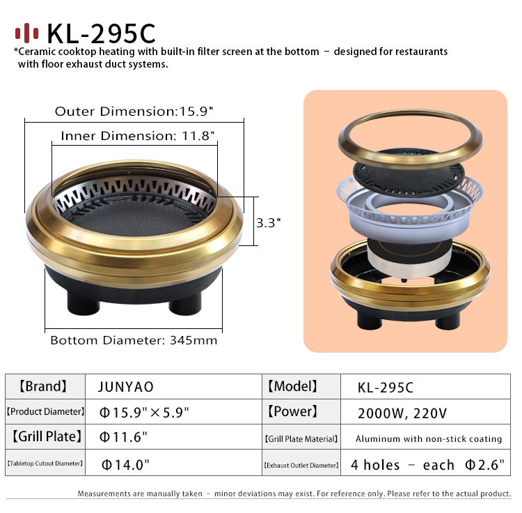 japanese style smokeless electric grill – commercial gold downdraft round drop in bbq grill for korean self service restaurants japanese style smokeless electric grill – commercial gold downdraft round drop in bbq grill for korean self service restaurants