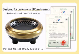japanese style smokeless electric grill – commercial gold downdraft round drop in bbq grill for korean self service restaurants