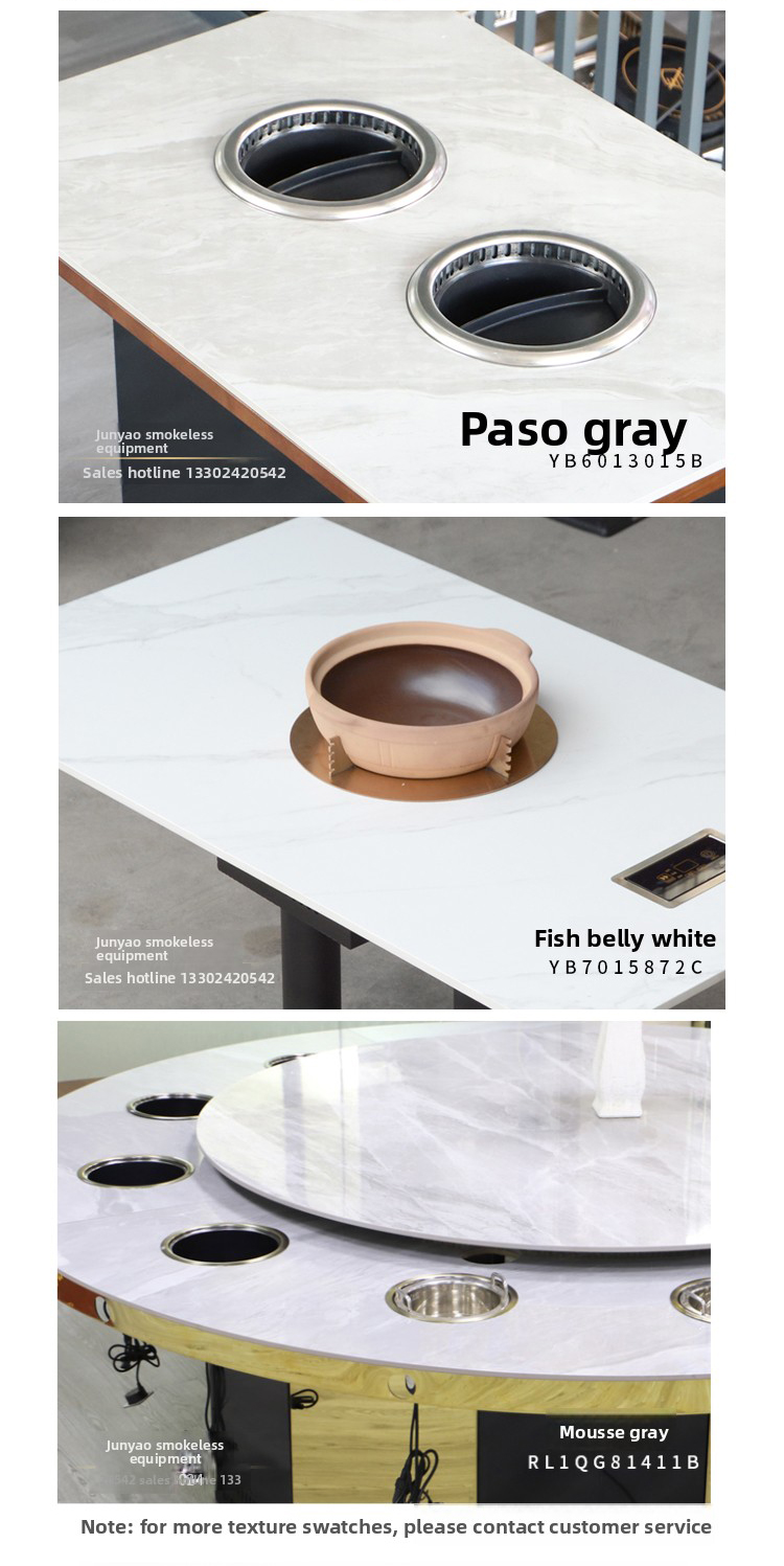 customizable smoke free bbq & hotpot table – marble / sintered stone / stainless steel tops with built in induction & grill combo customizable smoke free bbq & hotpot table – marble / sintered stone / stainless steel tops with built in induction & grill combo