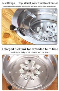drop in vegetable oil stove – commercial korean style built in burner for bbq & hotpot, eco friendly mineral oil fuel, gas stove conversion ready