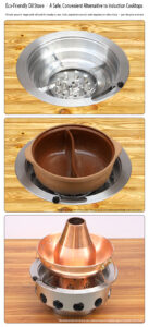 commercial drop in eco friendly oil stove – high power plant/mineral oil burner with top mount switch for hotpot & bbq, oversized heating plate