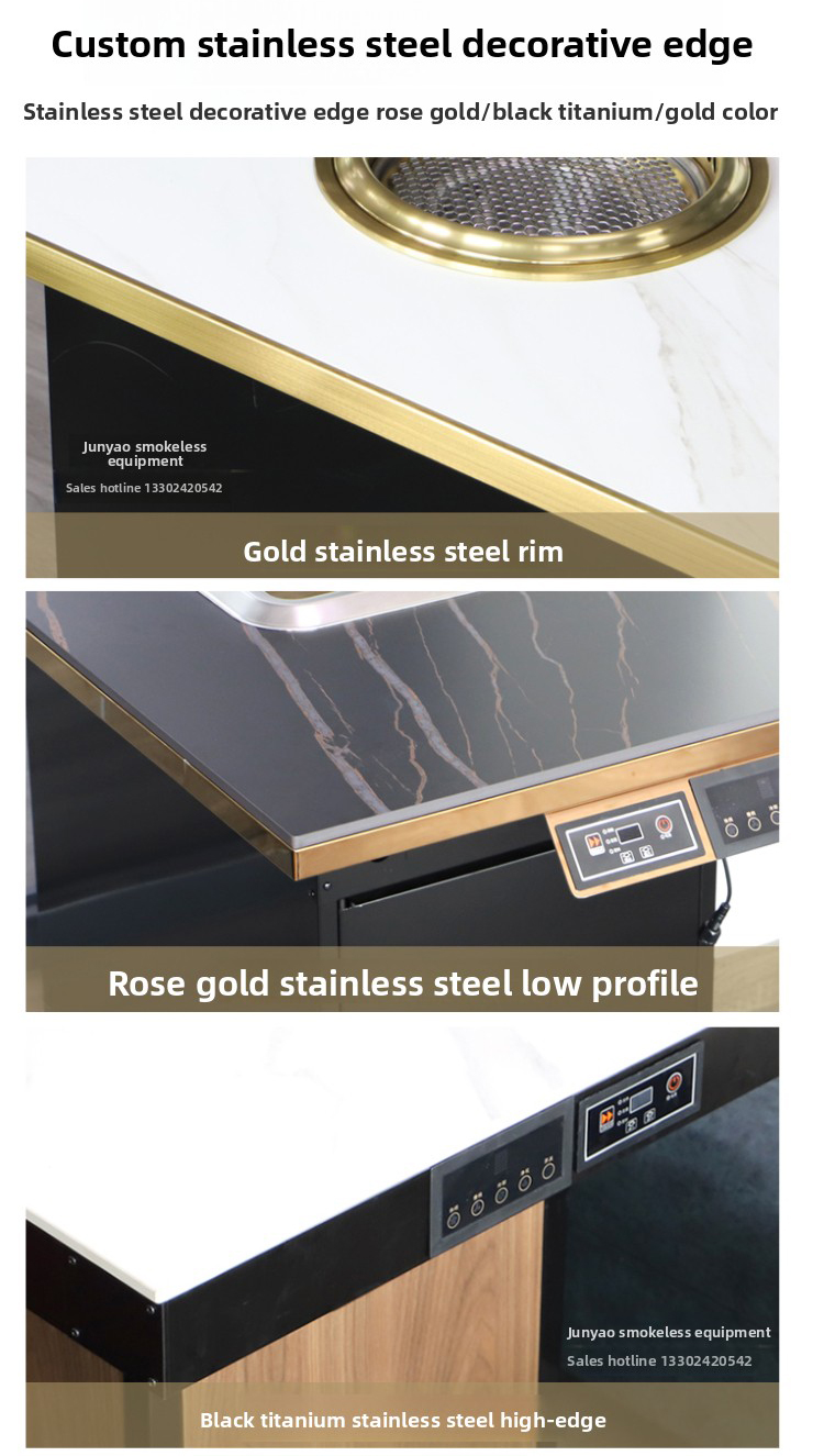 customizable smoke free bbq & hotpot table – marble / sintered stone / stainless steel tops with built in induction & grill combo customizable smoke free bbq & hotpot table – marble / sintered stone / stainless steel tops with built in induction & grill combo