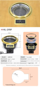 japanese style smokeless electric grill – commercial gold downdraft round drop in bbq grill for korean self service restaurants