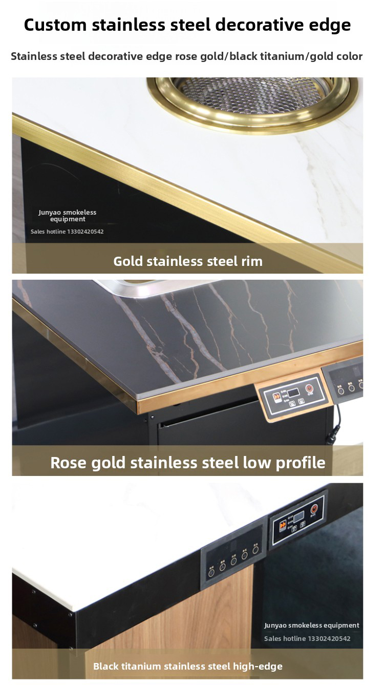 customizable smoke free bbq & hotpot table – marble / sintered stone / stainless steel tops with built in induction & grill combo customizable smoke free bbq & hotpot table – marble / sintered stone / stainless steel tops with built in induction & grill combo