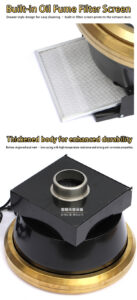 japanese style smokeless electric grill – commercial gold downdraft round drop in bbq grill for korean self service restaurants