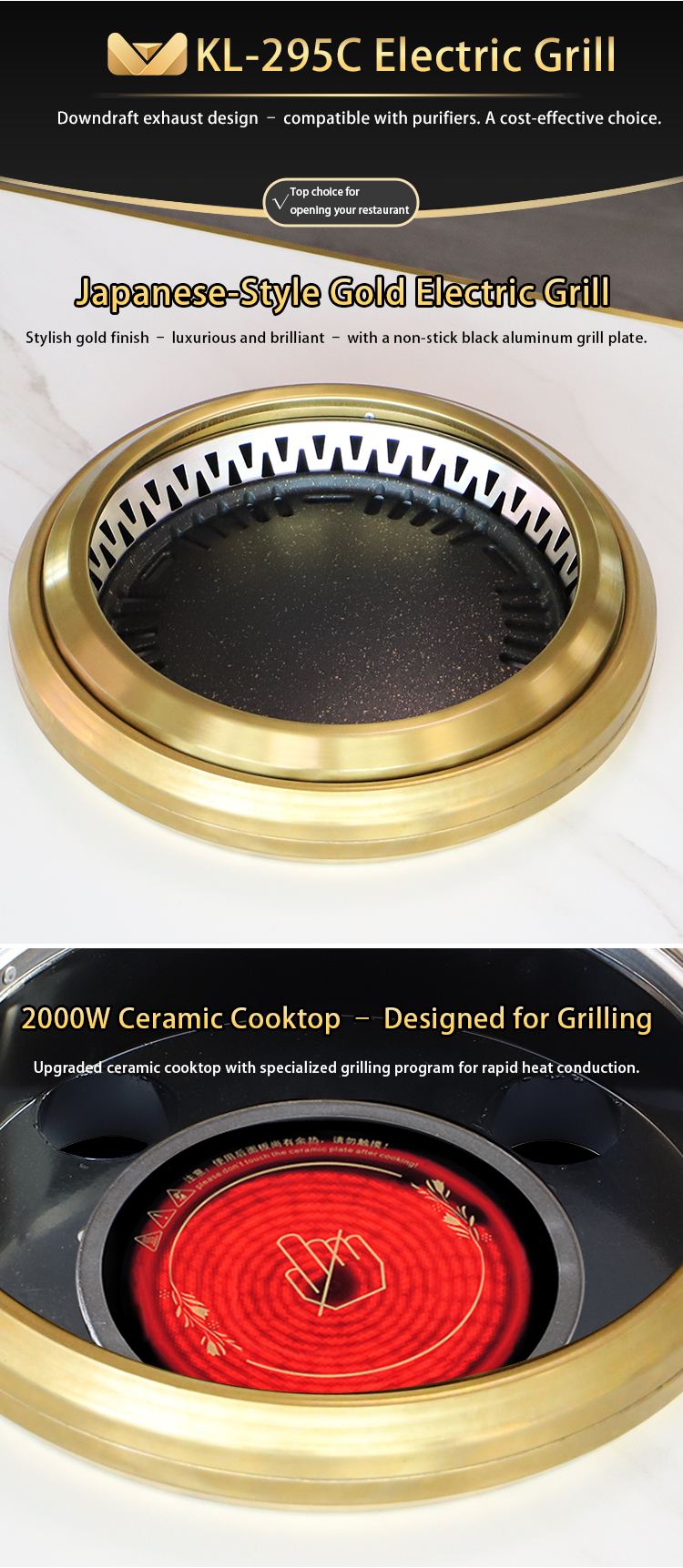 japanese style smokeless electric grill – commercial gold downdraft round drop in bbq grill for korean self service restaurants japanese style smokeless electric grill – commercial gold downdraft round drop in bbq grill for korean self service restaurants