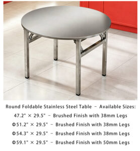 foldable stainless steel square table – portable outdoor dining table set with chairs for street stalls, camping, and commercial use