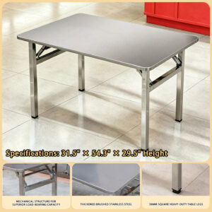 Foldable Stainless Steel Square Table – Portable Outdoor Dining Table Set with Chairs for Street Stalls, Camping, and Commercial Use foldable stainless steel square table – portable outdoor dining table set with chairs for street stalls, camping, and commercial use