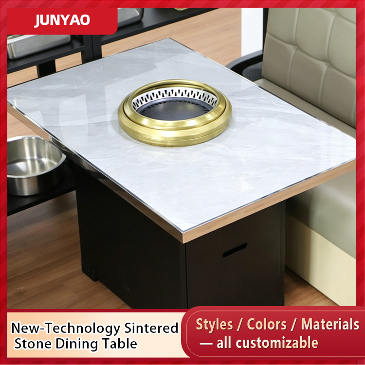 customizable smoke free bbq & hotpot table – marble / sintered stone / stainless steel tops with built in induction & grill combo customizable smoke free bbq & hotpot table – marble / sintered stone / stainless steel tops with built in induction & grill combo