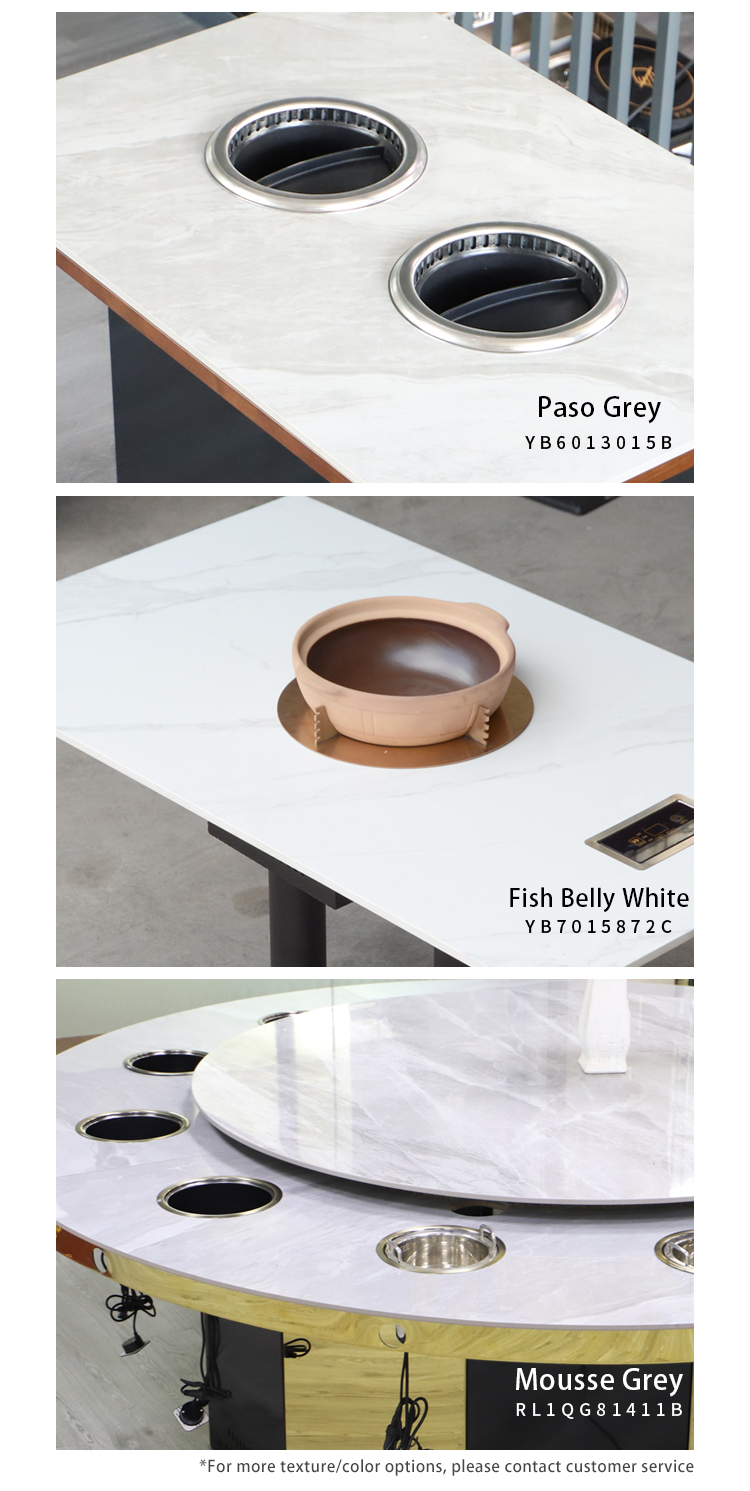 Sintered Stone Smokeless Hot Pot & BBQ Table - Image 5