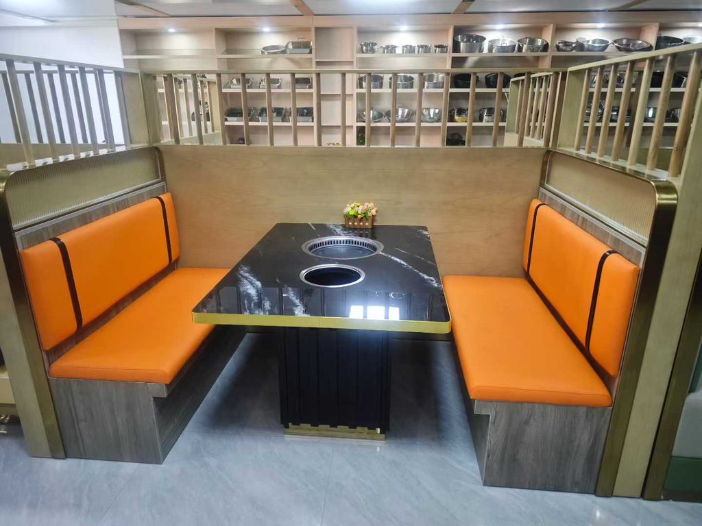 Custom restaurant furniture for hot pot dining