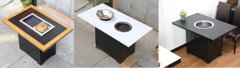 Custom restaurant tables for Korean BBQ dining