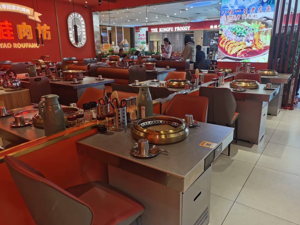 Customized OEM ODM smokeless BBQ tables and hot pot tables
